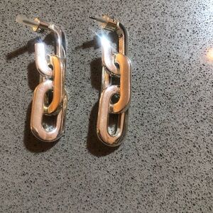 Jenny Bird Silver Chain Link Drop Earrings